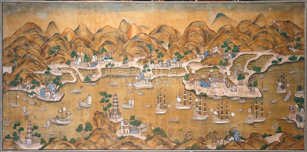 真蒂洛尼家族原藏中國貿易港繪畫系列：黃埔（十八世紀晚期）